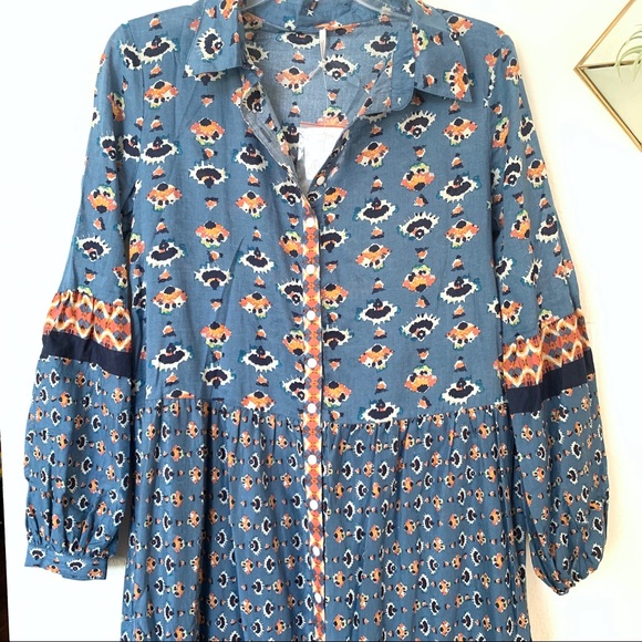 Free People Boho Printed Flowy Tiered Maxi Dress - Picture 7 of 7